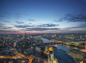 s view by night - Shangri-La Hotel, At The Shard, London