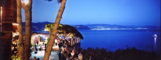 Portofino Destination Wedding Reception in a Abbey