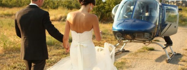 Matrimonio in elicottero da Roma